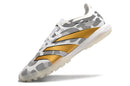 Chuteira Society Adidas Predator Elite 24 TF  - Cinza, Branca e Dourada