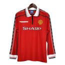 Camisa Manga Longa Manchester United 1998/99 Nike Masculino - Vermelho