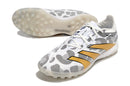 Chuteira Society Adidas Predator Elite 24 TF  - Cinza, Branca e Dourada