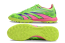 Chuteira Society Adidas Predator Elite TF - Verde e Rosa