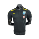 Camisa Brasil Polo Gola Baixa  Preta - Masculina