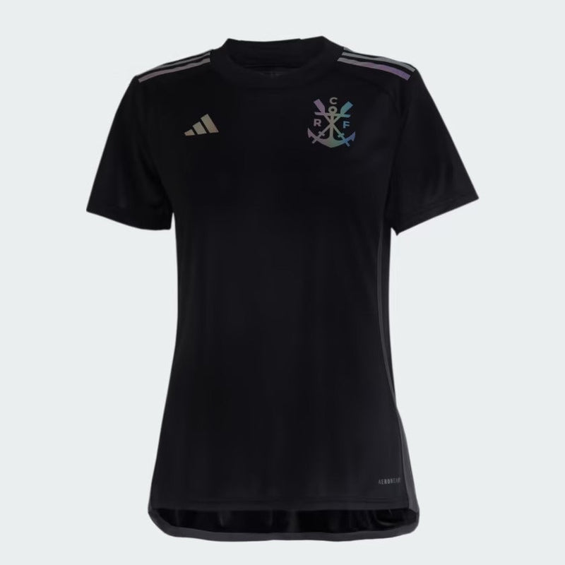 Camisa Feminina Flamengo III 23/24 Adidas - Preta