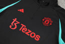 Conjunto Manchester United treino Black 23/24 Preto - Adidas