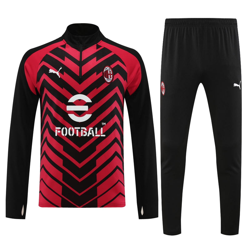 Conjunto Milan Vermelho com Preto 23/24 - Puma