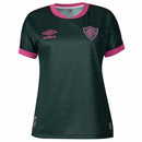 Camisa Feminina Fluminense III 23/24 Umbro - Vinho e Verde