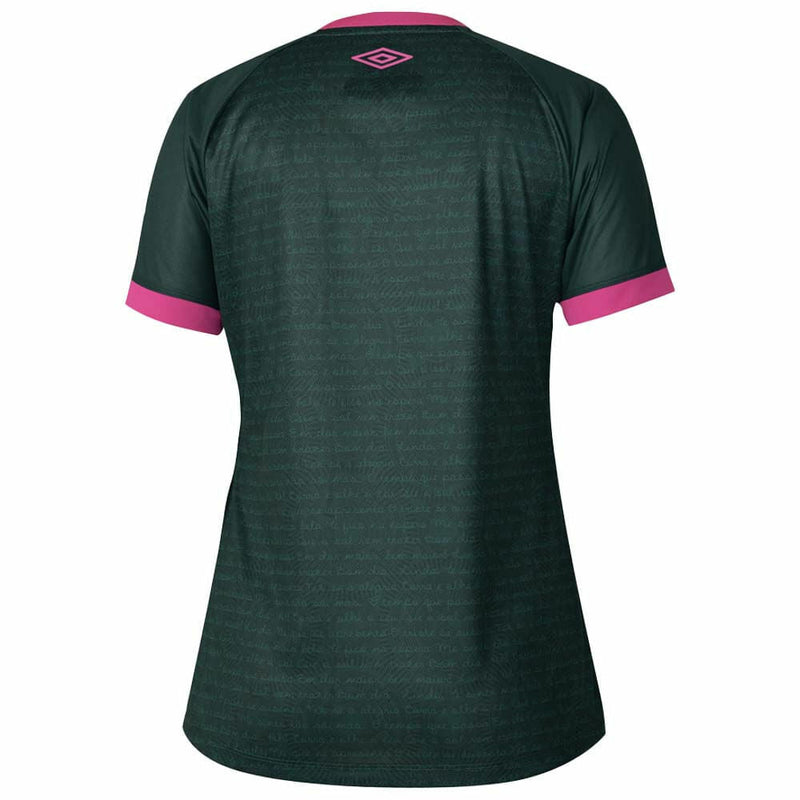 Camisa Feminina Fluminense III 23/24 Umbro - Vinho e Verde